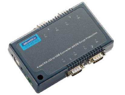 研華USB 轉(zhuǎn)4端口RS-232 轉(zhuǎn)換器，帶浪涌保護USB-4604B