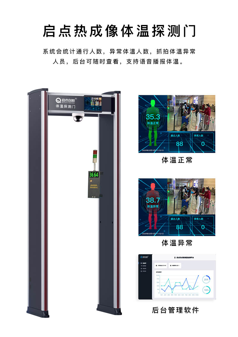 合肥學(xué)校測溫傳感器，防疫測溫通道門，CE認(rèn)證測溫門廠家