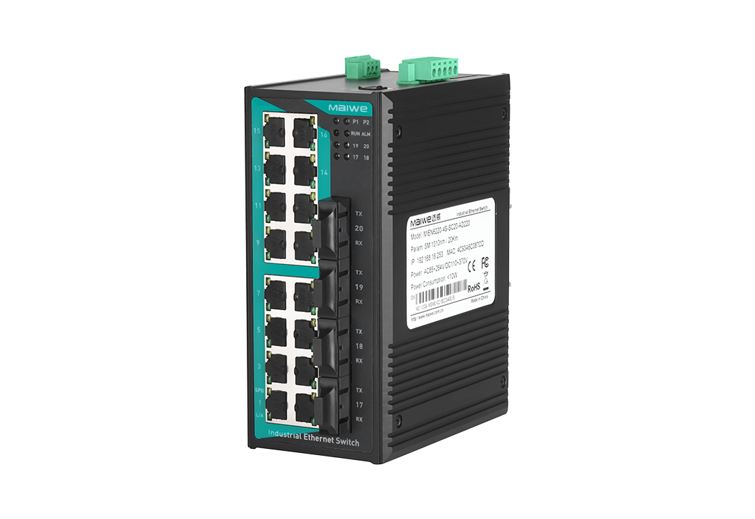 邁威通信MISCOM6220-4F 20口二層百兆網管型卡軌式工業(yè)以太網交換機