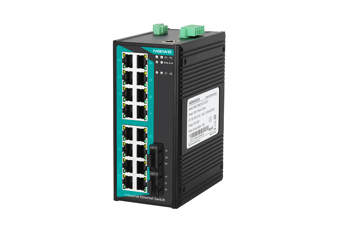 邁威通信MISCOM6218-2F 18口二層百兆網管型卡軌式工業(yè)以太網交換機