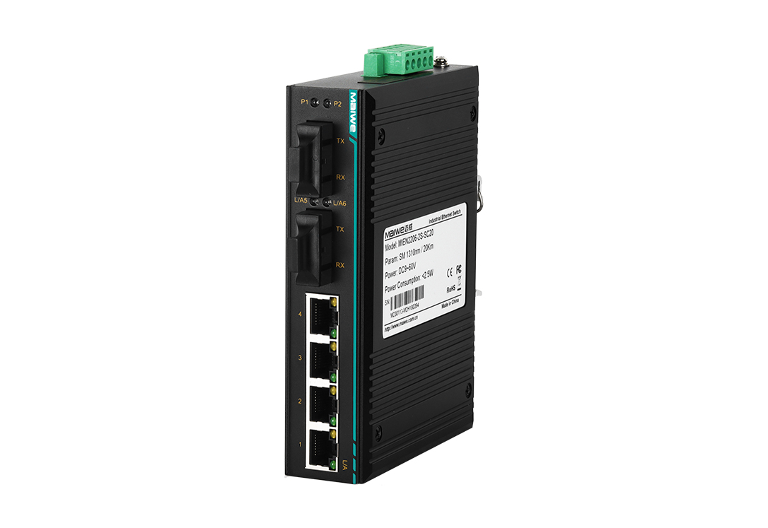 邁威通信MIEN2206-2F 6口二層百兆卡軌式工業(yè)以太網交換機